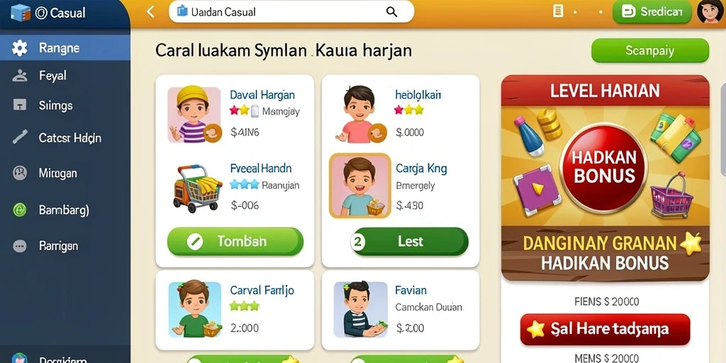 mg108 - Karakter unik dengan berbagai kostum yang bisa dipilih.